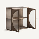Vitrina modular de olmo y cristal Podgora