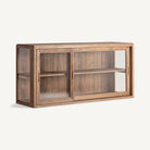 Vitrina modular de teca y vidrio Gradac