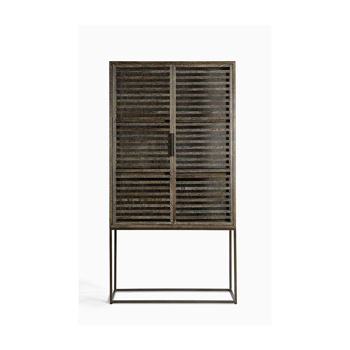 Vitrina de roble grisáceo y metal Bosque