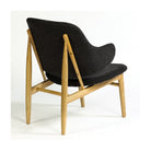 Sillón gris tapizado y madera Vejer