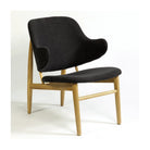 Sillón gris tapizado y madera Vejer