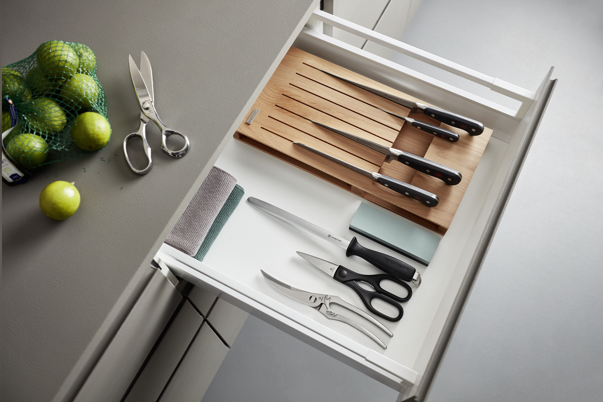 Bandeja de cajón para 7 cuchillos Wüsthof de madera de haya