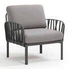 Set lounge Komodo con 2 sillones y mesa de centro Nardi – Sillón Komodo, antracita / gris oscuro