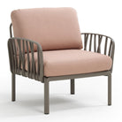 Set lounge Komodo con 2 sillones y mesa de centro Nardi – Sillón Komodo, topo / rosa