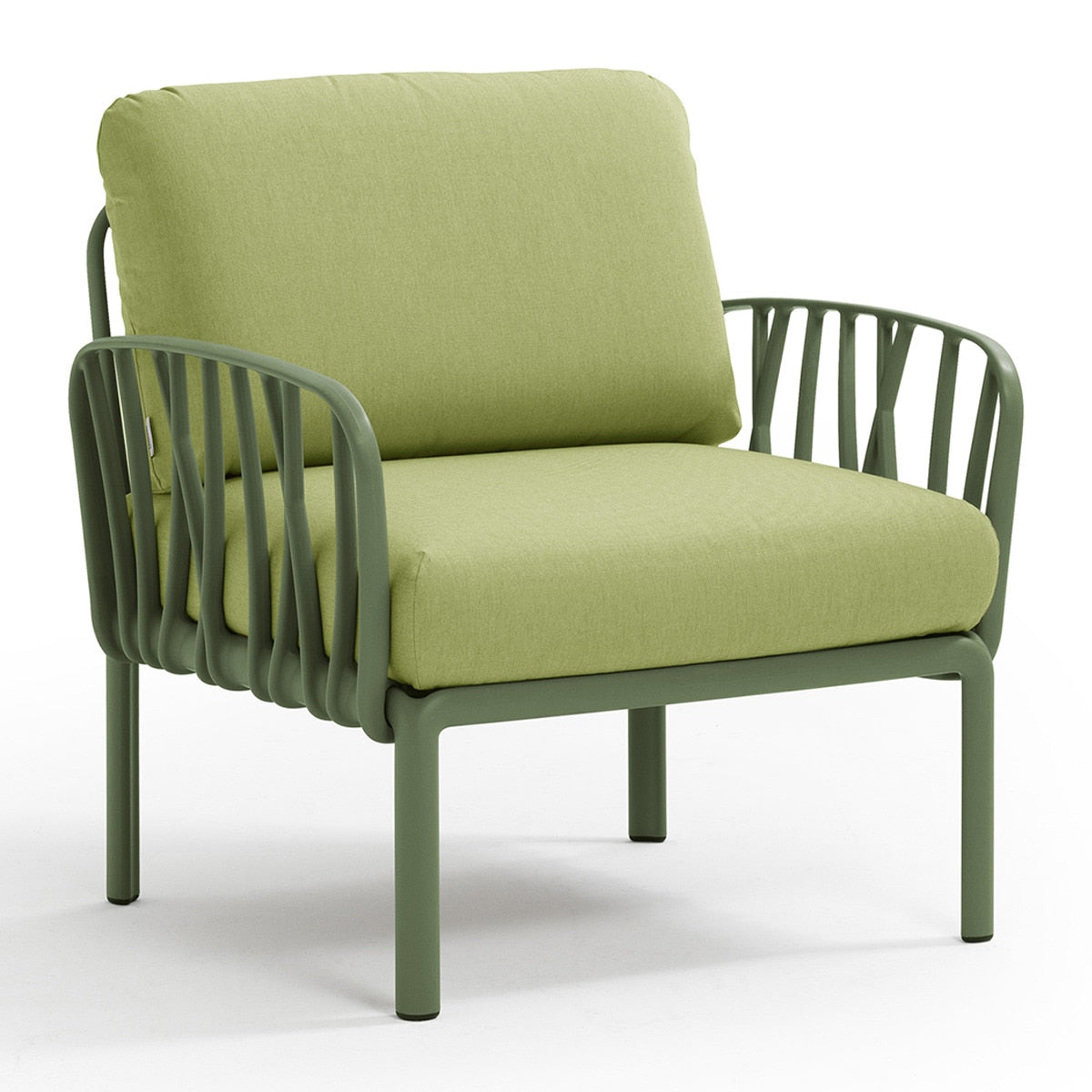 Set lounge Komodo con 2 sillones y mesa de centro Nardi – Sillón Komodo, verde / verde claro