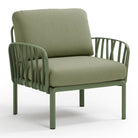 Set lounge Komodo con 2 sillones y mesa de centro Nardi – Sillón Komodo, verde / verde oscuro