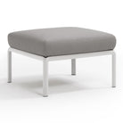Set de sofá rinconera Komodo con puf y mesa de centro Nardi – Puf Komodo, blanco / gris oscuro