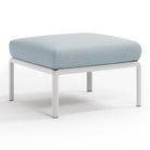Set de sofá rinconera Komodo con puf y mesa de centro Nardi – Puf Komodo, blanco / azul claro