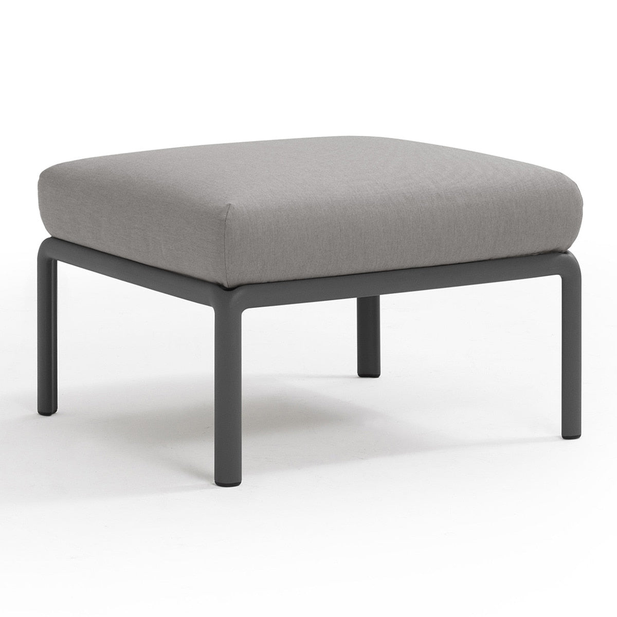 Set de sofá rinconera Komodo con puf y mesa de centro Nardi – Puf Komodo, antracita / gris oscuro