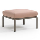 Set de sofá rinconera Komodo con puf y mesa de centro Nardi – Puf Komodo, topo / rosa