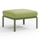 Set de sofá rinconera Komodo con puf y mesa de centro Nardi – Puf Komodo, verde / verde claro
