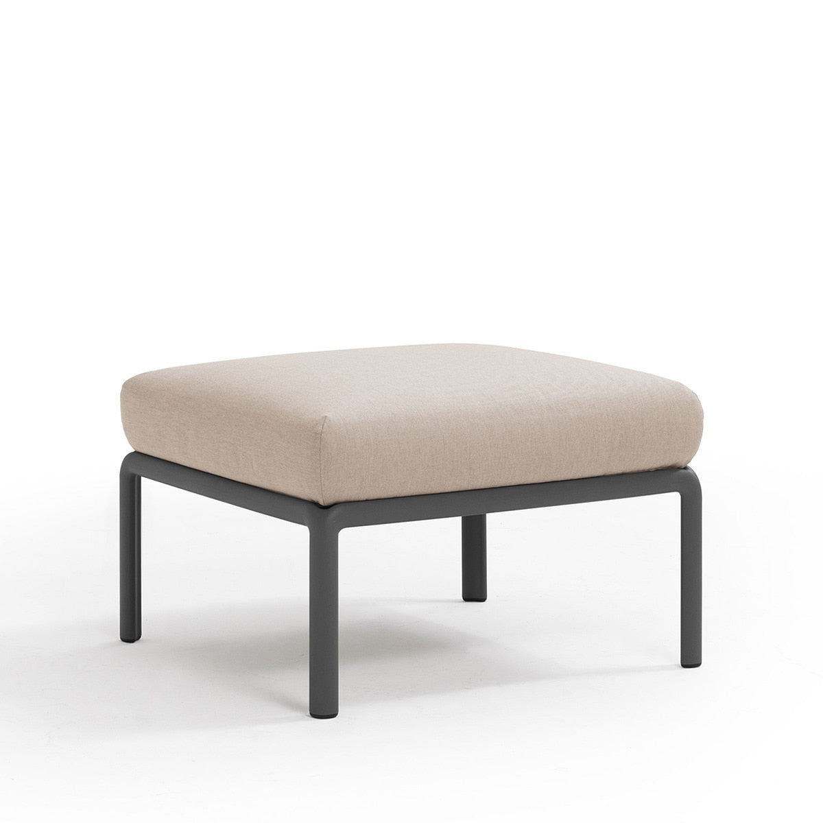 Set de sofá rinconera Komodo con puf y mesa de centro Nardi – Puf Komodo, antracita / beige