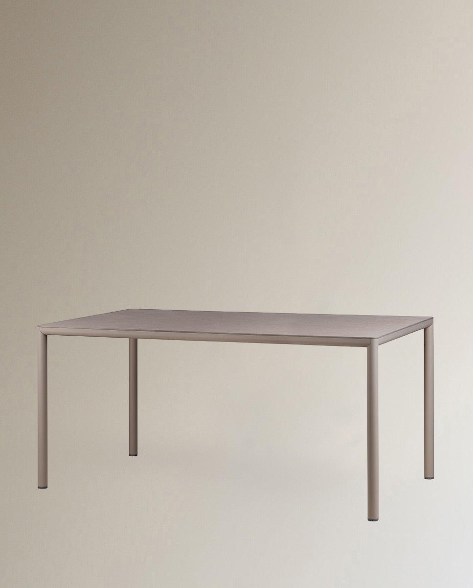 Set de comedor Piave con sillas Tiberina Nardi – Mesa Piave 159 x 89, topo