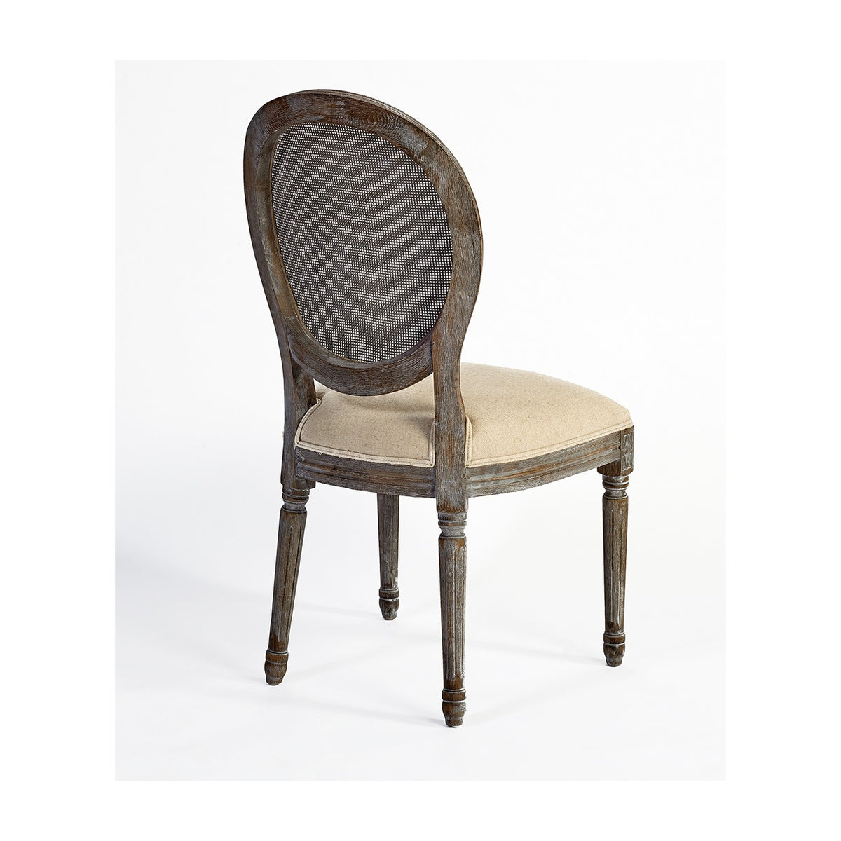 Silla de roble envejecido y rejilla Teba