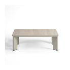 Mesa de centro rectangular de aluminio y porcelánico Laredo