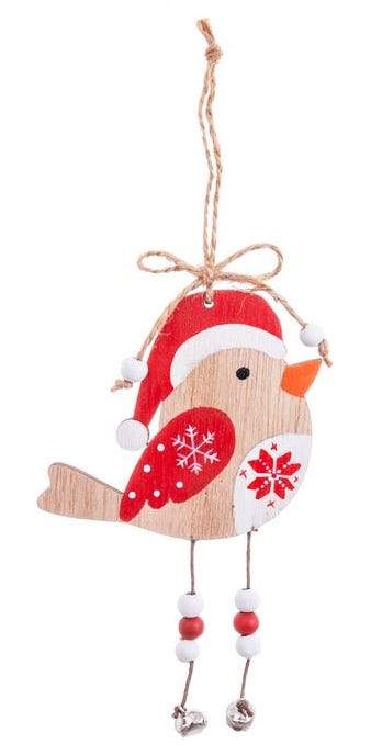 Adornos Colgantes de Madera Árbol Navidad Pájaros - #pino_y_jacaranda#