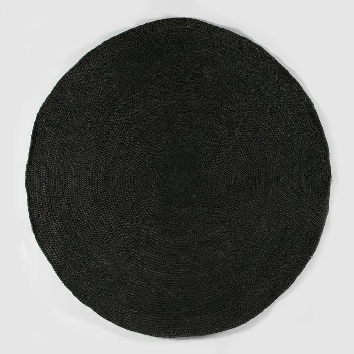 Alfombra Negra de Yute Natural - 170x120cm – ivvidek