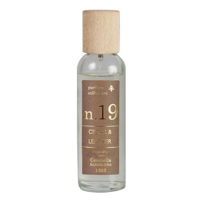 Ambientador de Hogar Spray 100 ml Cerabella Cedar & Leather Nº19 - #pino_y_jacaranda#