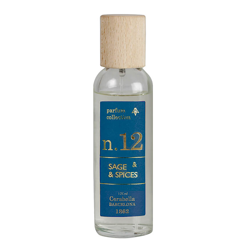 Ambientador de Hogar Spray 100 ml Cerabella Sage & Spice Nº12 - #pino_y_jacaranda#