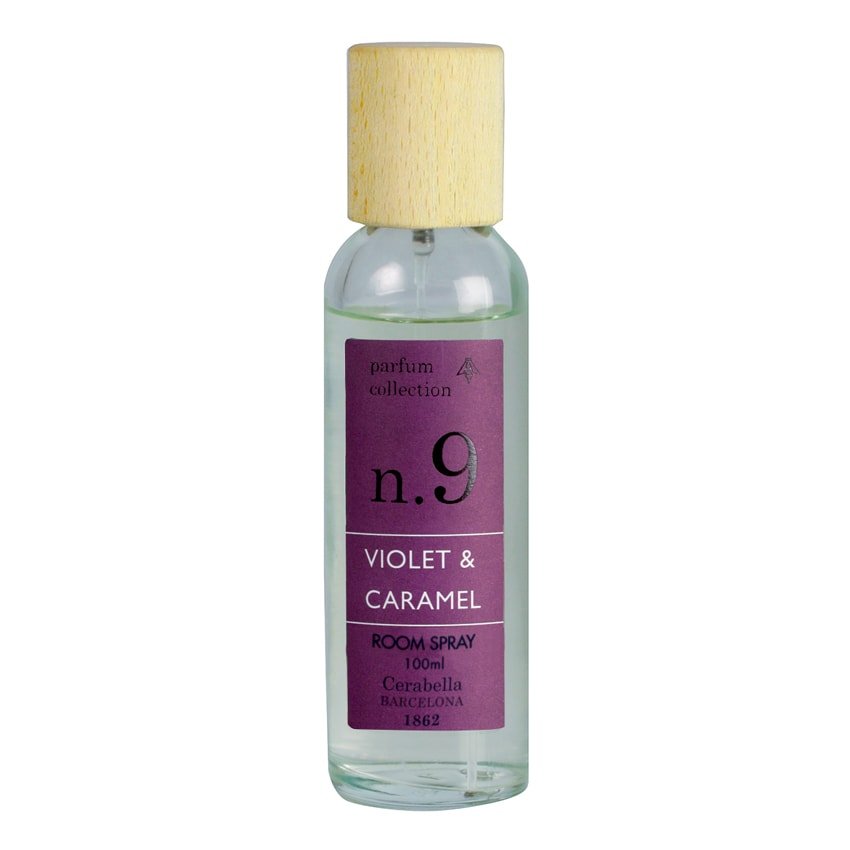 Ambientador de Hogar Spray 100 ml Cerabella Violet & Caramel Nº9 - #pino_y_jacaranda#