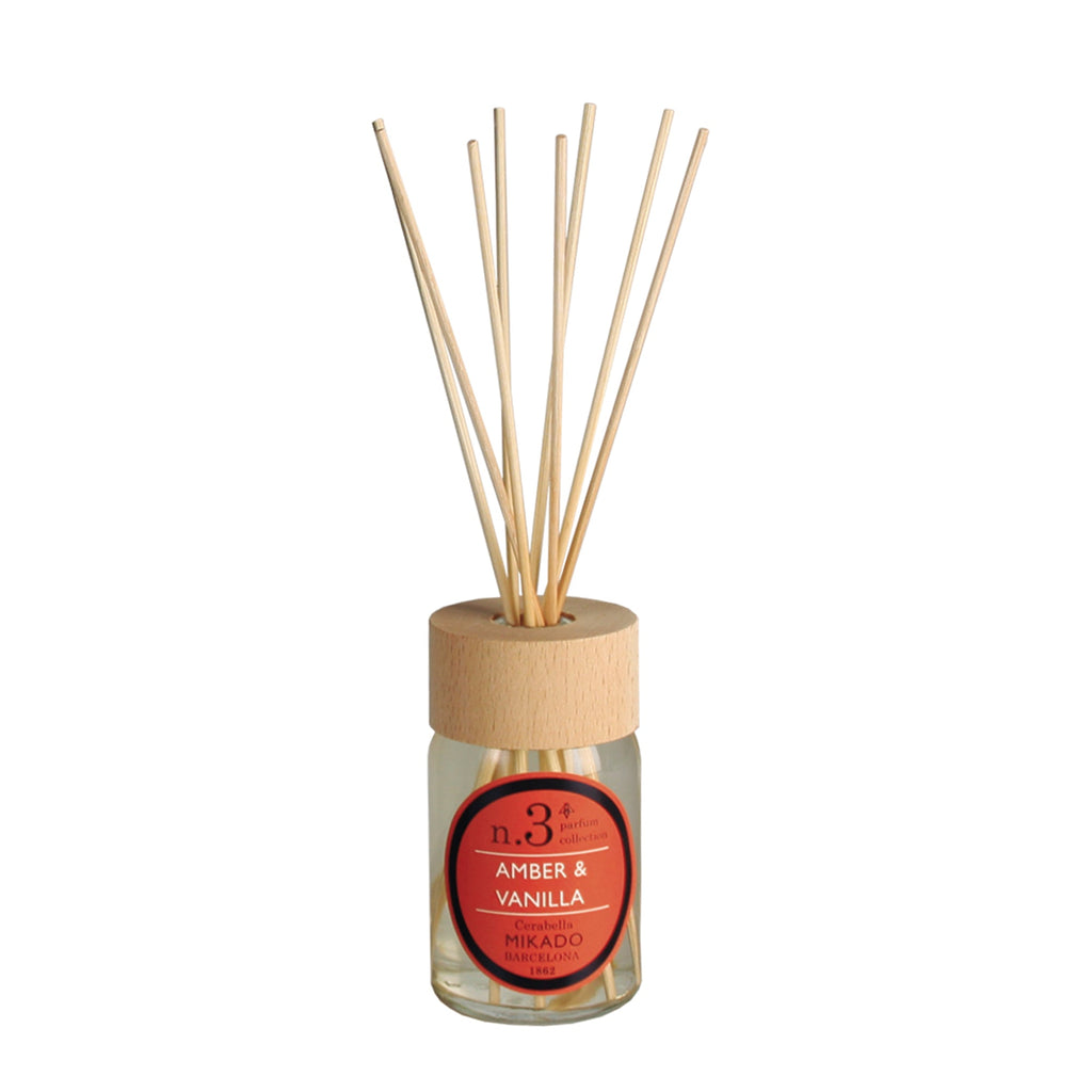 Ambientador en Sticks Cerabella Mikado 100 ml Aroma Amber & Vainilla - #pino_y_jacaranda#
