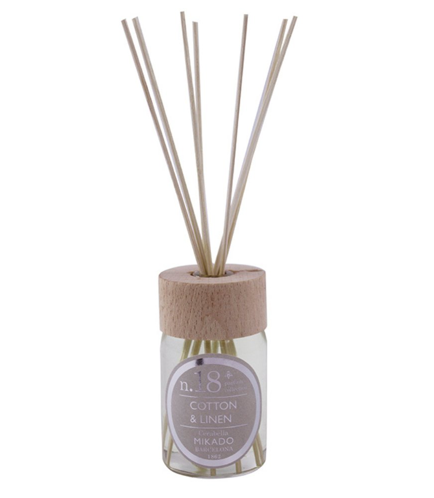 Ambientador en Sticks Cerabella Mikado Aroma Cotton & Linen Nº18 - #pino_y_jacaranda#