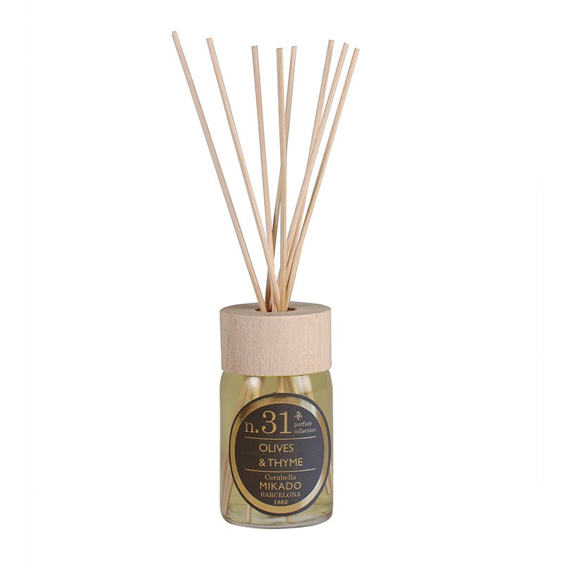 Ambientador en Sticks Cerabella Mikado Aroma Olives & Thyme Nº31 - #pino_y_jacaranda#