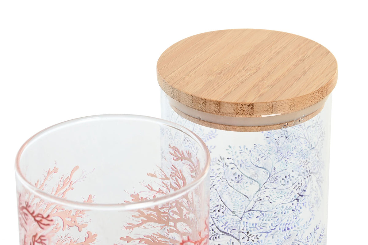 Bote de Vidrio y Bambú - #pino_y_jacaranda#