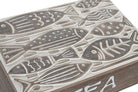 Caja de Madera de Té Peces - #pino_y_jacaranda#