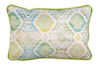 Cojín Étnico Raya Velvet Tonos Verdes, Celestes y Amarillos - #pino_y_jacaranda#