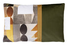 Cojín Velvet Terciopelo Geométrico Verde Mostaza - #pino_y_jacaranda#