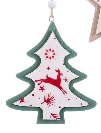 Colgante Navideño Figuras Christmas Ciervos - #pino_y_jacaranda#