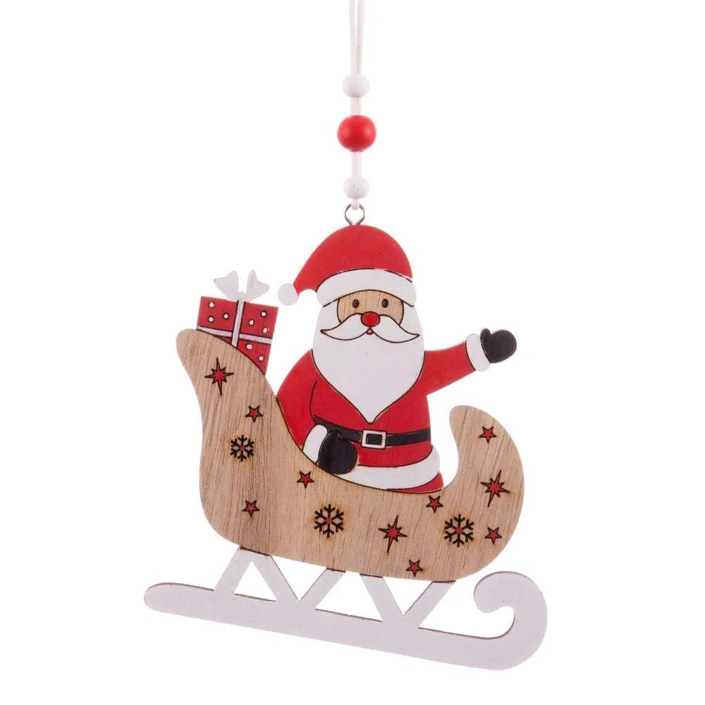 Colgante Navideño Trineo Papá Noel - #pino_y_jacaranda#