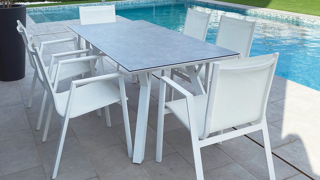 Conjunto de Mesa + 6 Sillas Antón - #pino_y_jacaranda#