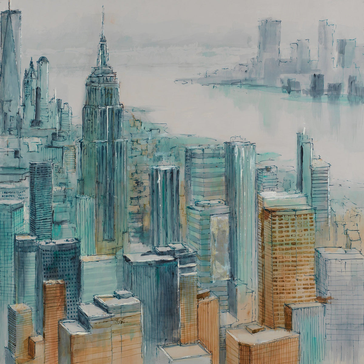 Cuadro Empire State - #pino_y_jacaranda#