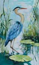 Cuadro Garza Azul - #pino_y_jacaranda#