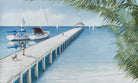 Cuadro Muelle sobre el Mar - #pino_y_jacaranda#