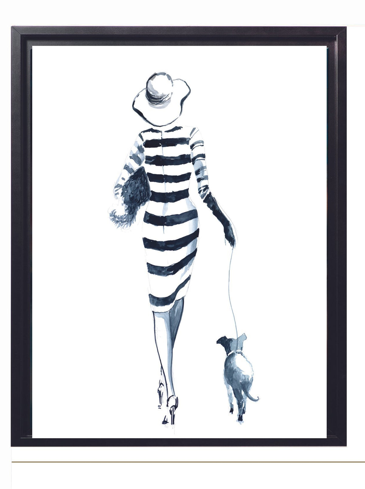 Cuadro Mujer Paseando - #pino_y_jacaranda#