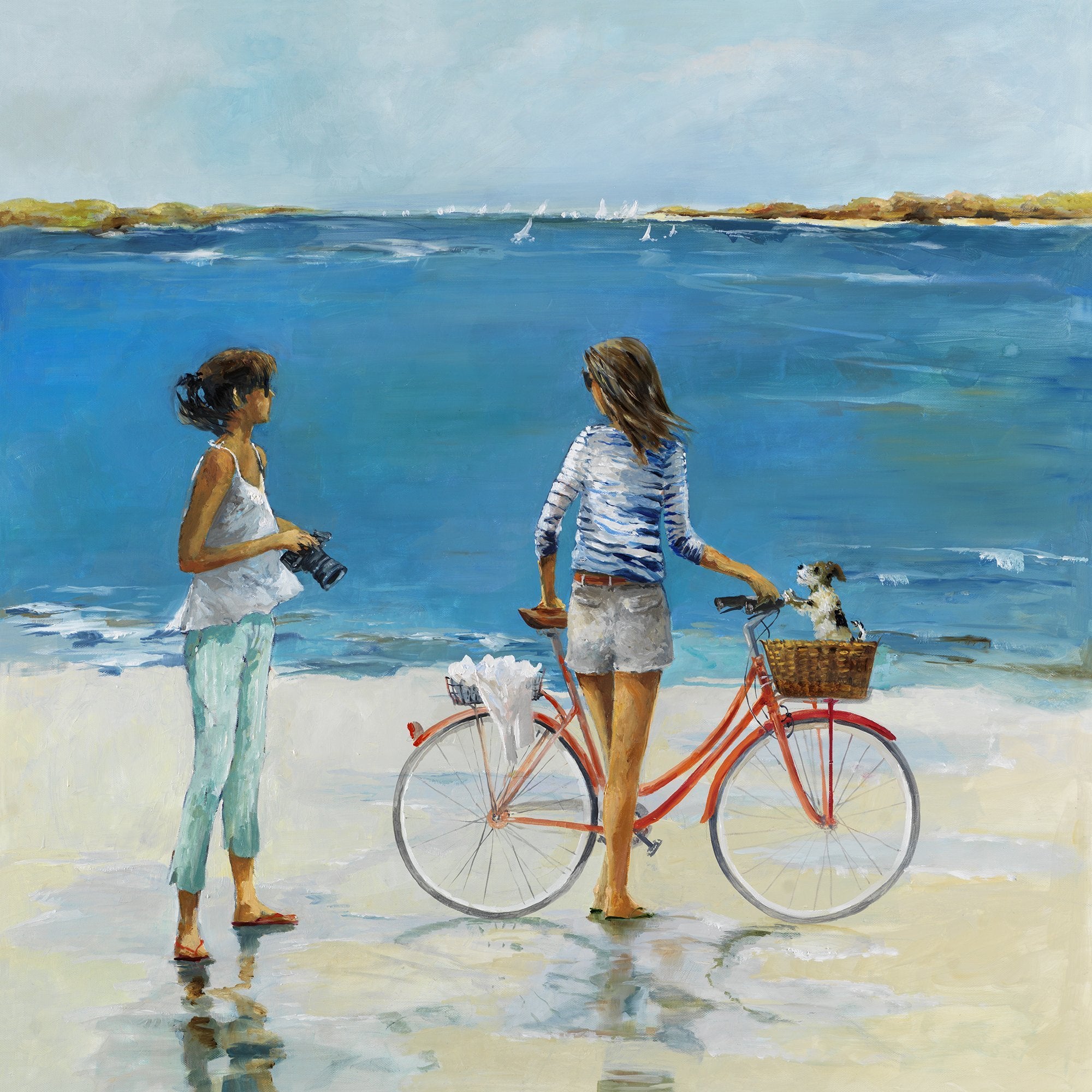 Painting Women on Bicycle - Main Image