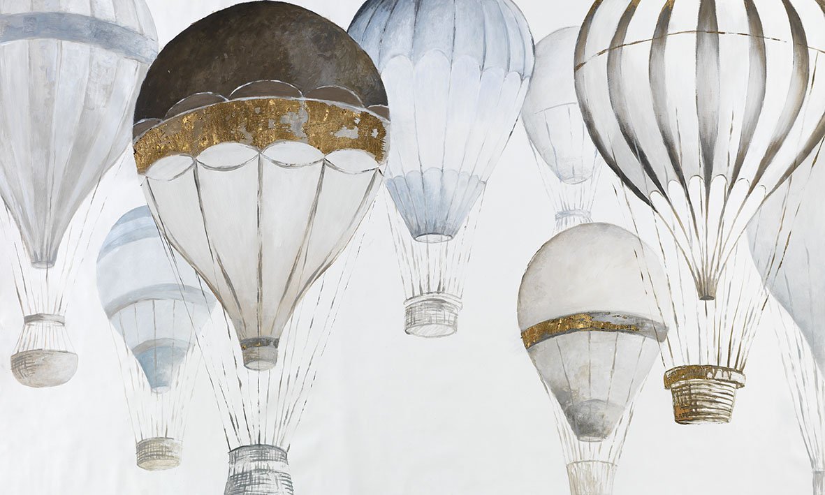 Cuadro Panorámica Globos Aerostáticos - #pino_y_jacaranda#