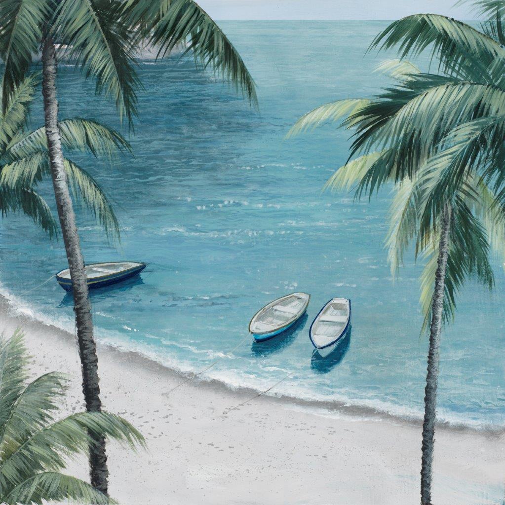 Cuadro Playa Paradise Palmeras - #pino_y_jacaranda#
