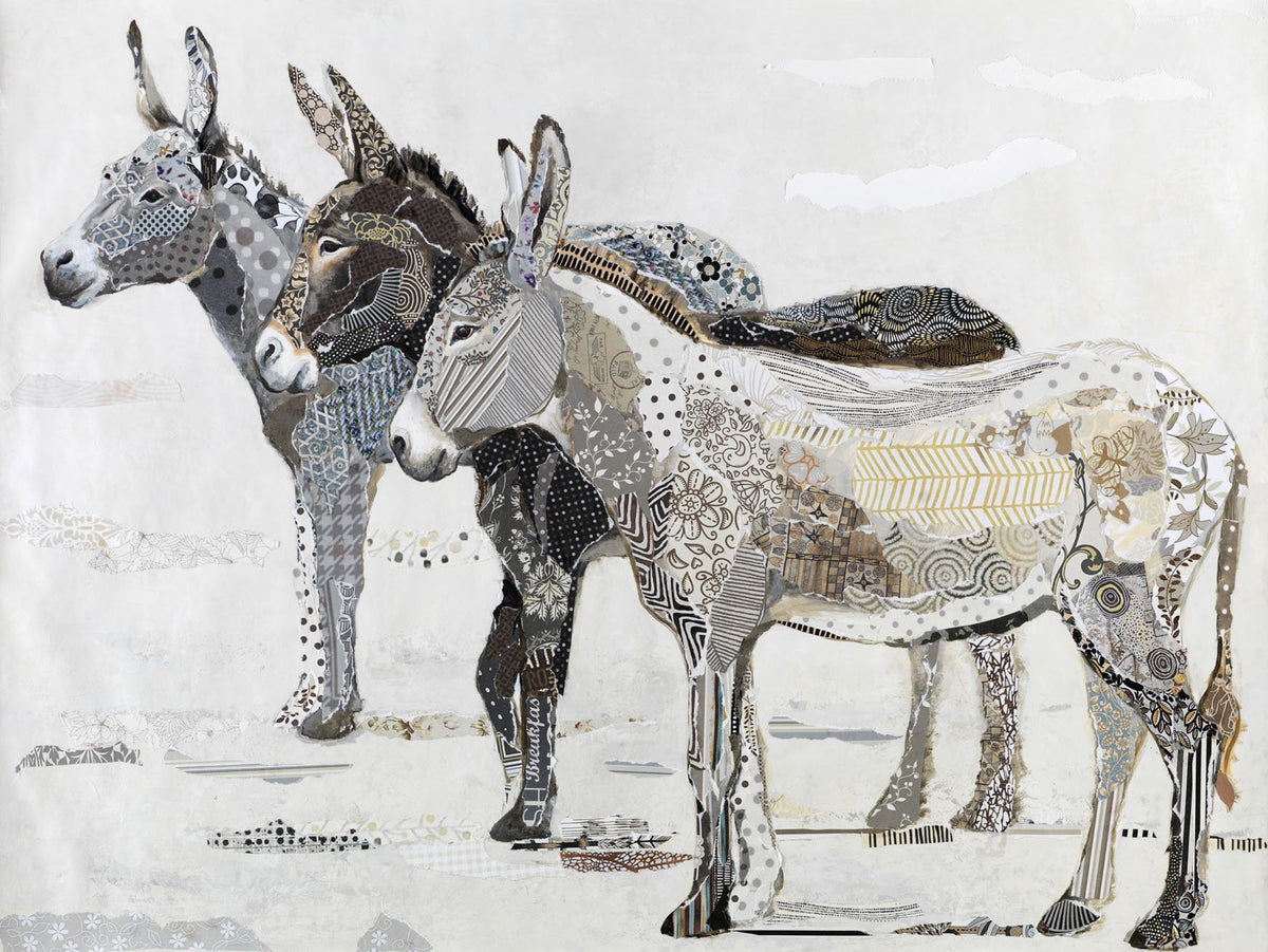 Cuadro Tres Burros - #pino_y_jacaranda#