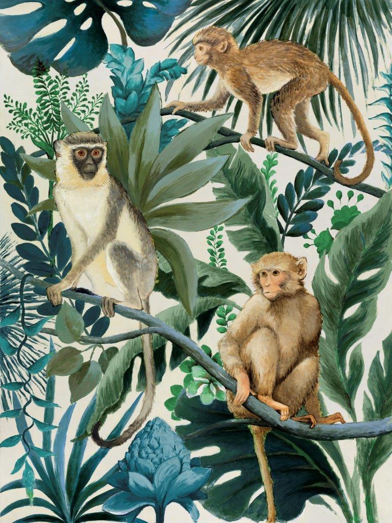 Cuadro Tres Monos - #pino_y_jacaranda#