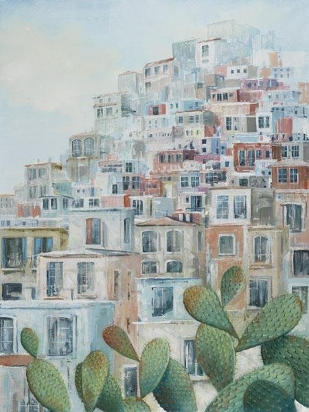 Cuadro Villa de Colores - #pino_y_jacaranda#