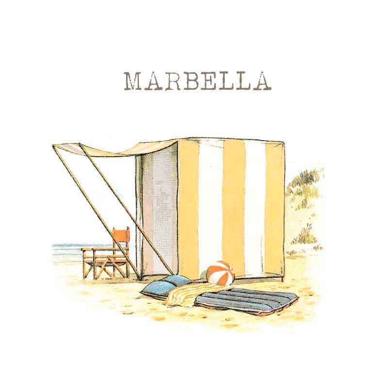Cuadro y Lámina Caseta de Verano Marbella - #pino_y_jacaranda#