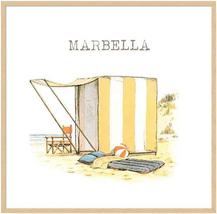Cuadro y Lámina Caseta de Verano Marbella - #pino_y_jacaranda#