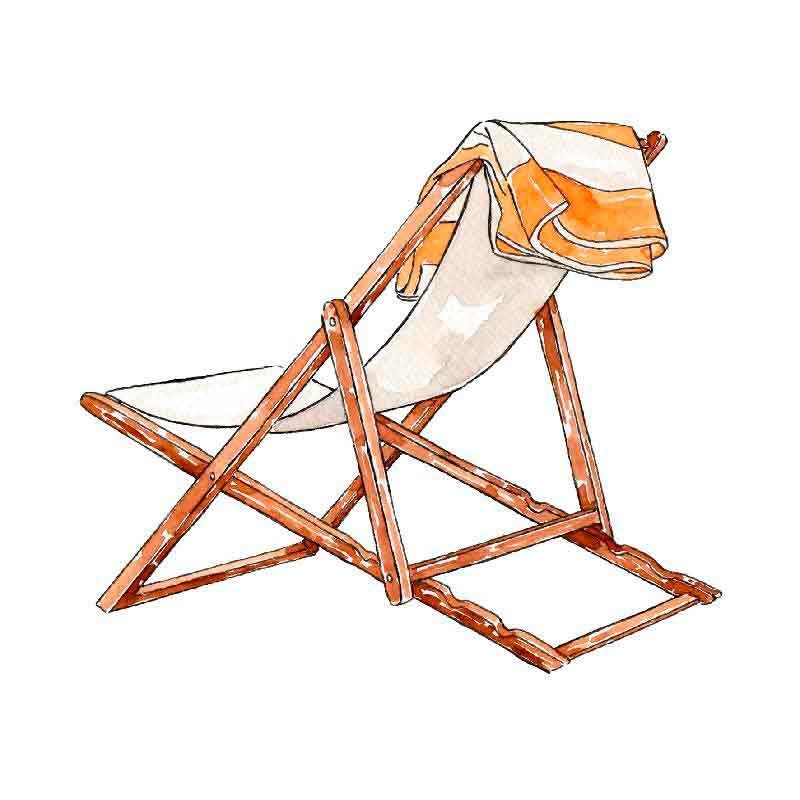 Cuadro y Lámina Silla de Madera de Playa - #pino_y_jacaranda#