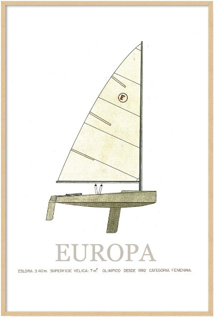 Cuadro y Lámina Velero Europa - #pino_y_jacaranda#