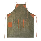 Delantal Denim y Cuero Khaki - #pino_y_jacaranda#
