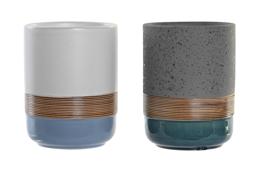 Dispensador y Vaso de Baño Cerezo - #pino_y_jacaranda#